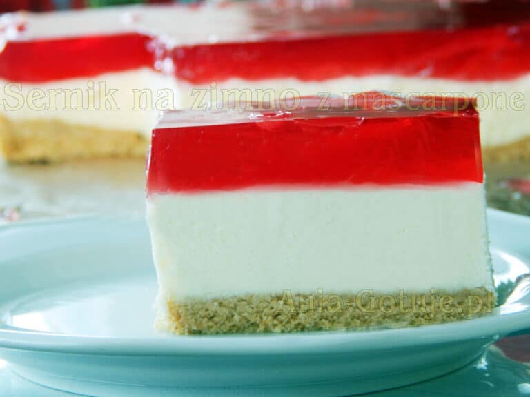 sernik na zimno z-mascarpone na herbatnikach