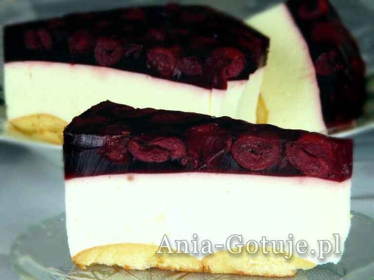 sernik na zimno z wiśniami