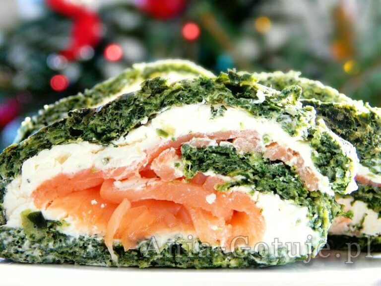 rolada szpinakowa z łososiem