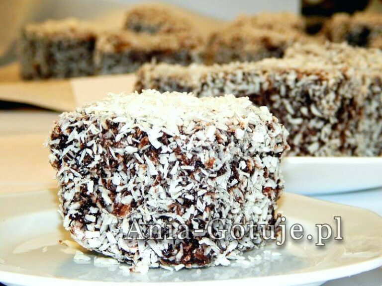 Lamingtony (kostka kokosowa, kudłacze)