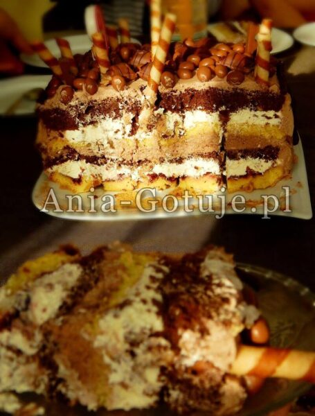 tort śmietankowo czekoladowy