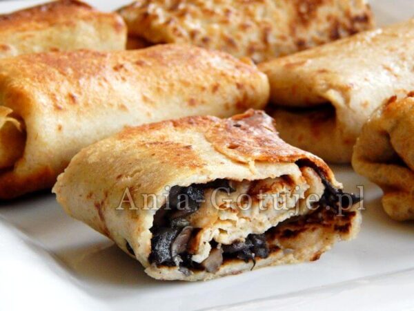 krokiety z pieczarkami