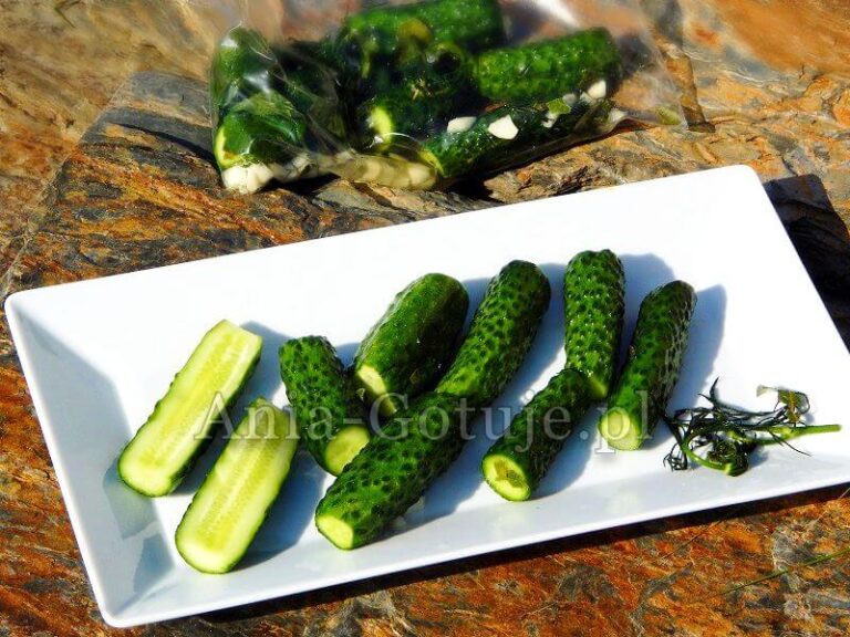 ogórki małosolne na sucho