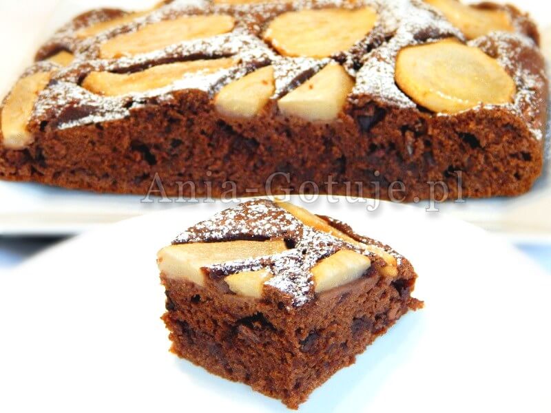 ciasto czekoladowe z gruszkami