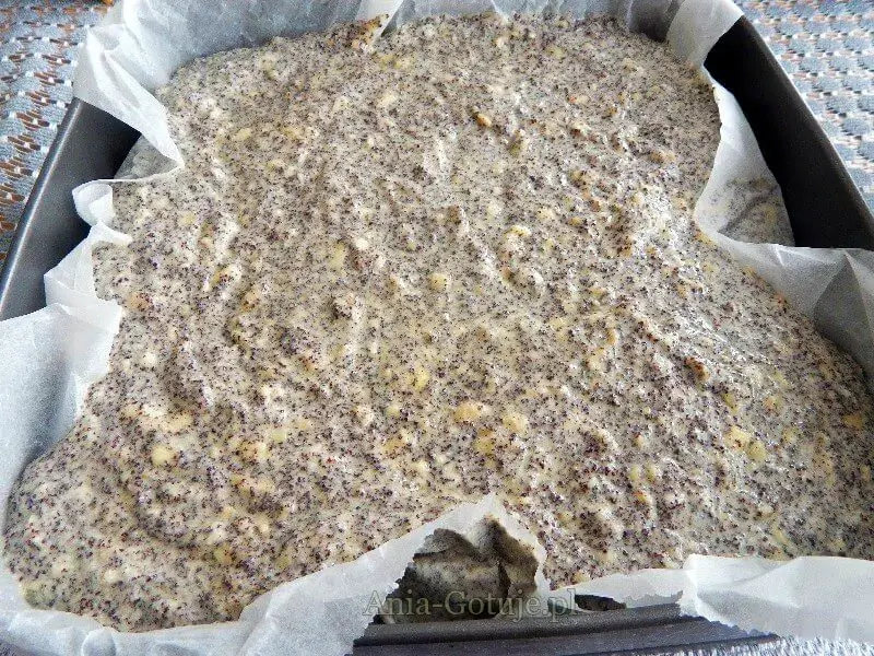  masa na makowiec japoński w keksówce