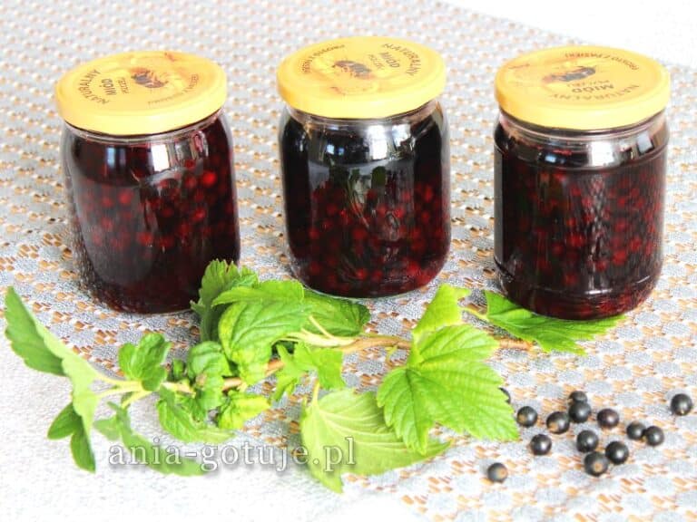 kompot z czarnej porzeczki w słoikach na zimę