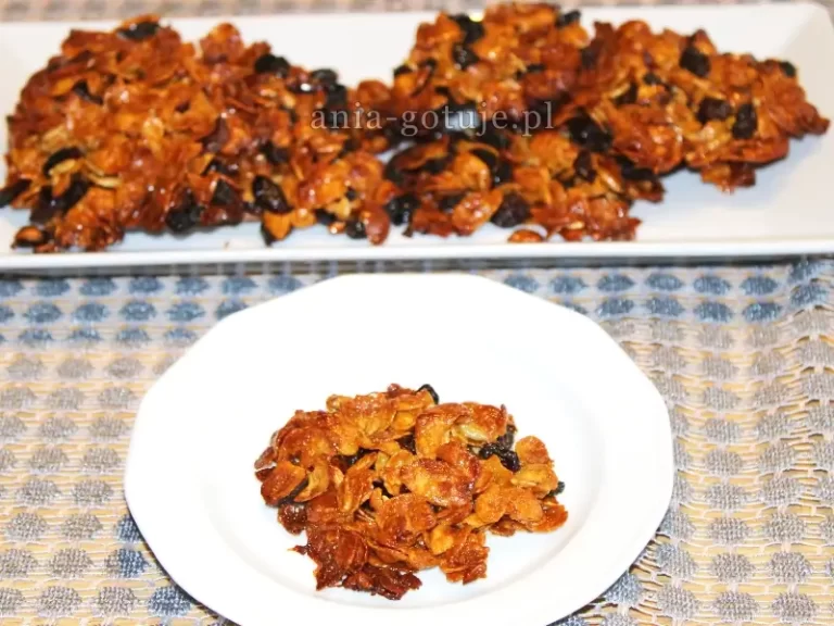 ciasteczka z płatków kukurydzianych i miodu