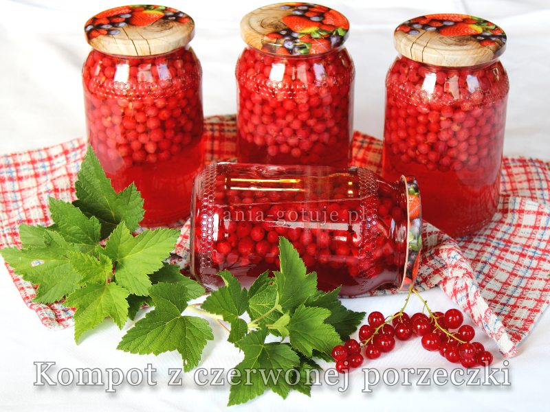 kompot z czerwonej porzeczki na zimę