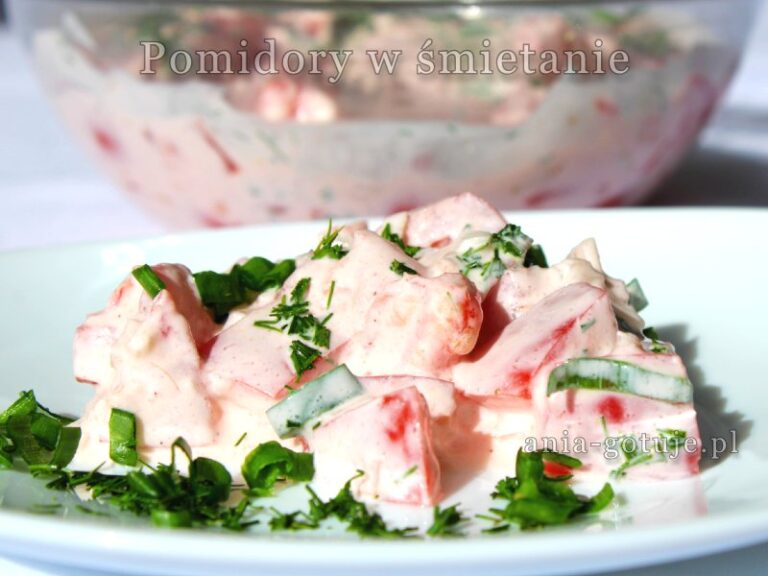 pomidory w śmietanie