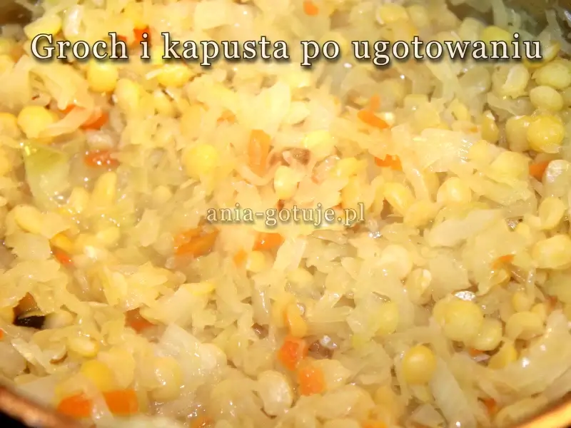 kapusta i groch po ugotowaniu
